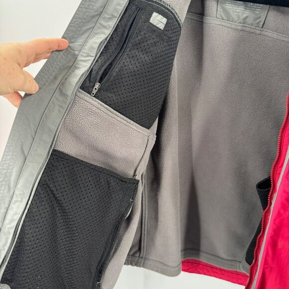 L.L. Bean Womens Red Hooded Jacket With Removable Gray Fleece Liner Size M - Picture 6 of 9